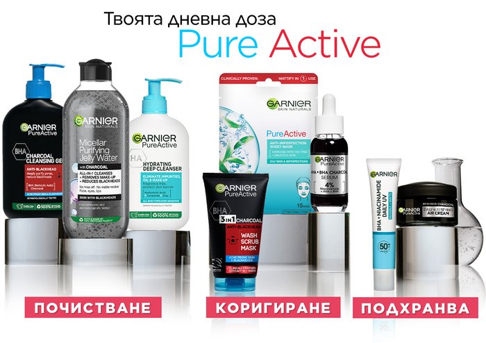 Pure Activ Garnier Pure Active - Отървете се om ynopumume несьвършенства!