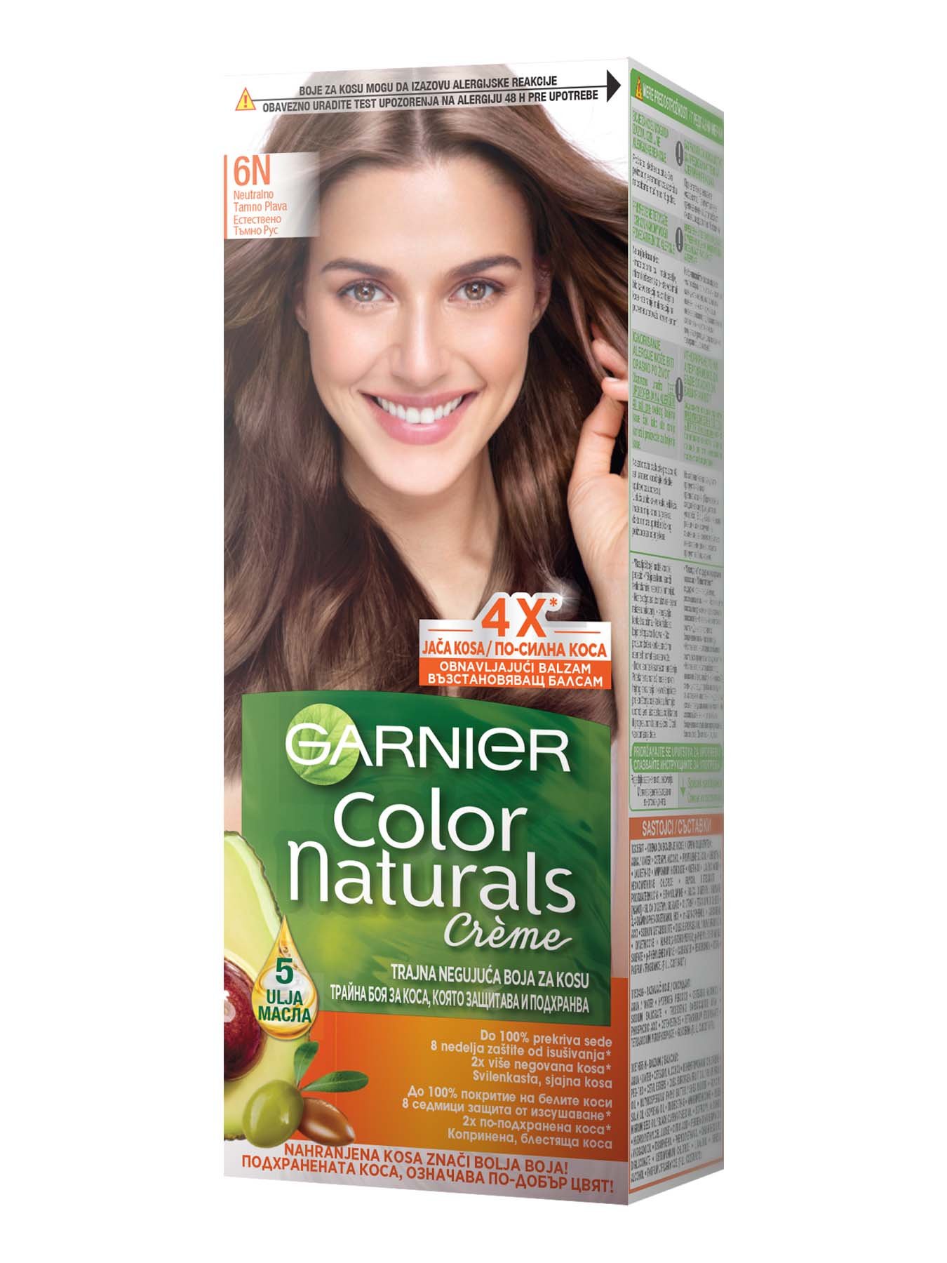 Garnier Color Naturals 6N Неутрално светло кестеняво