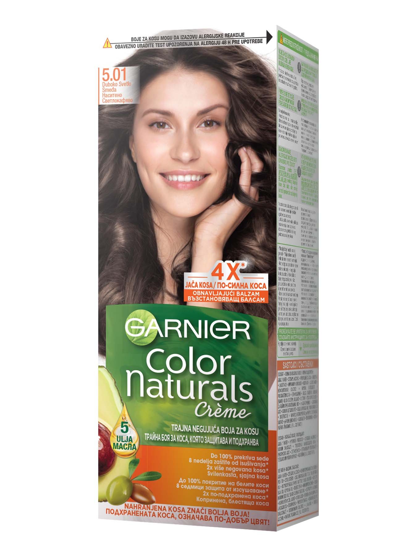 Garnier Color Naturals 5.01 Наситено светло кестеняво
