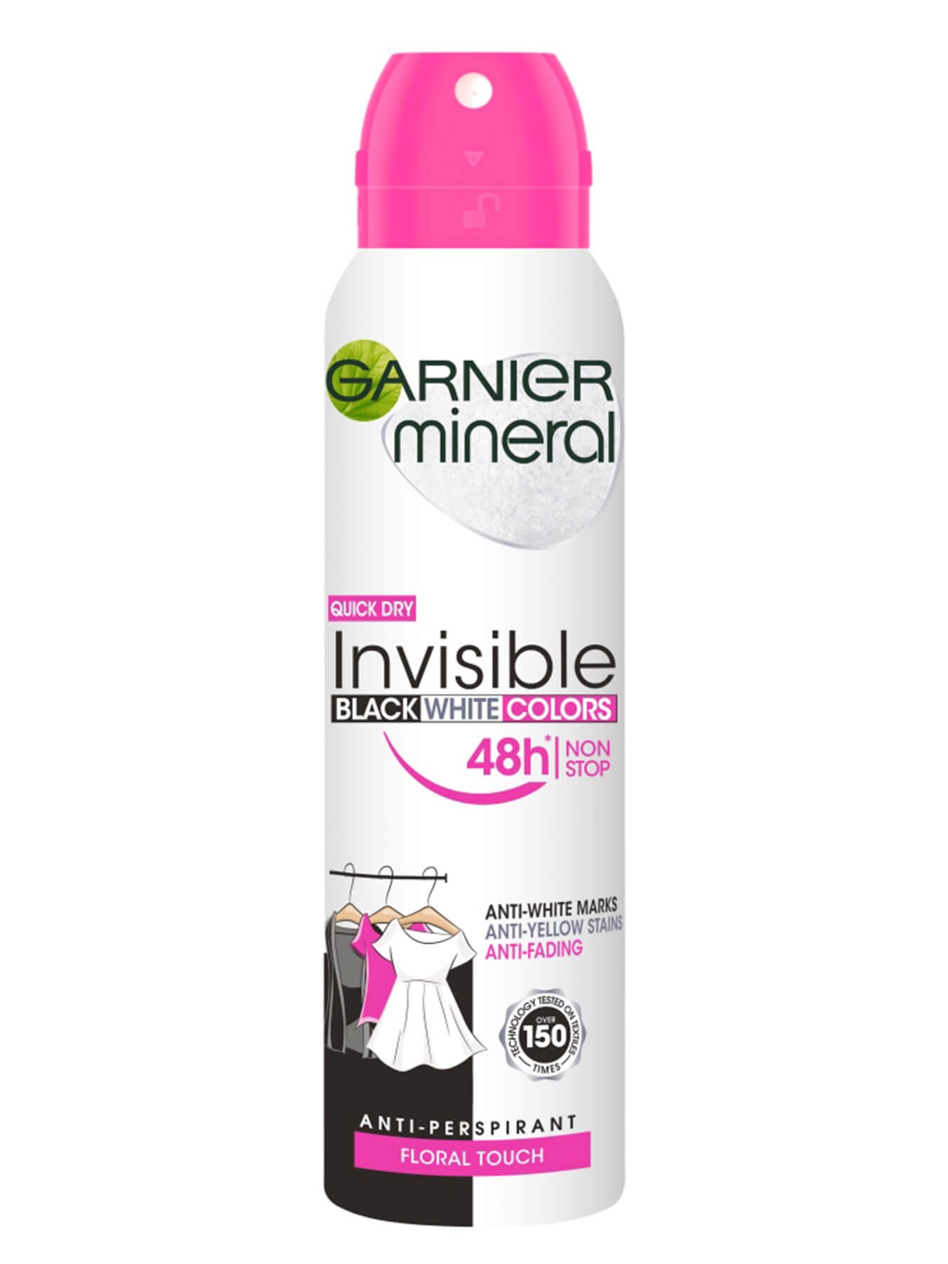 Garnier Mineral Deo Invisible Black, White & Colors Floral Спрей 