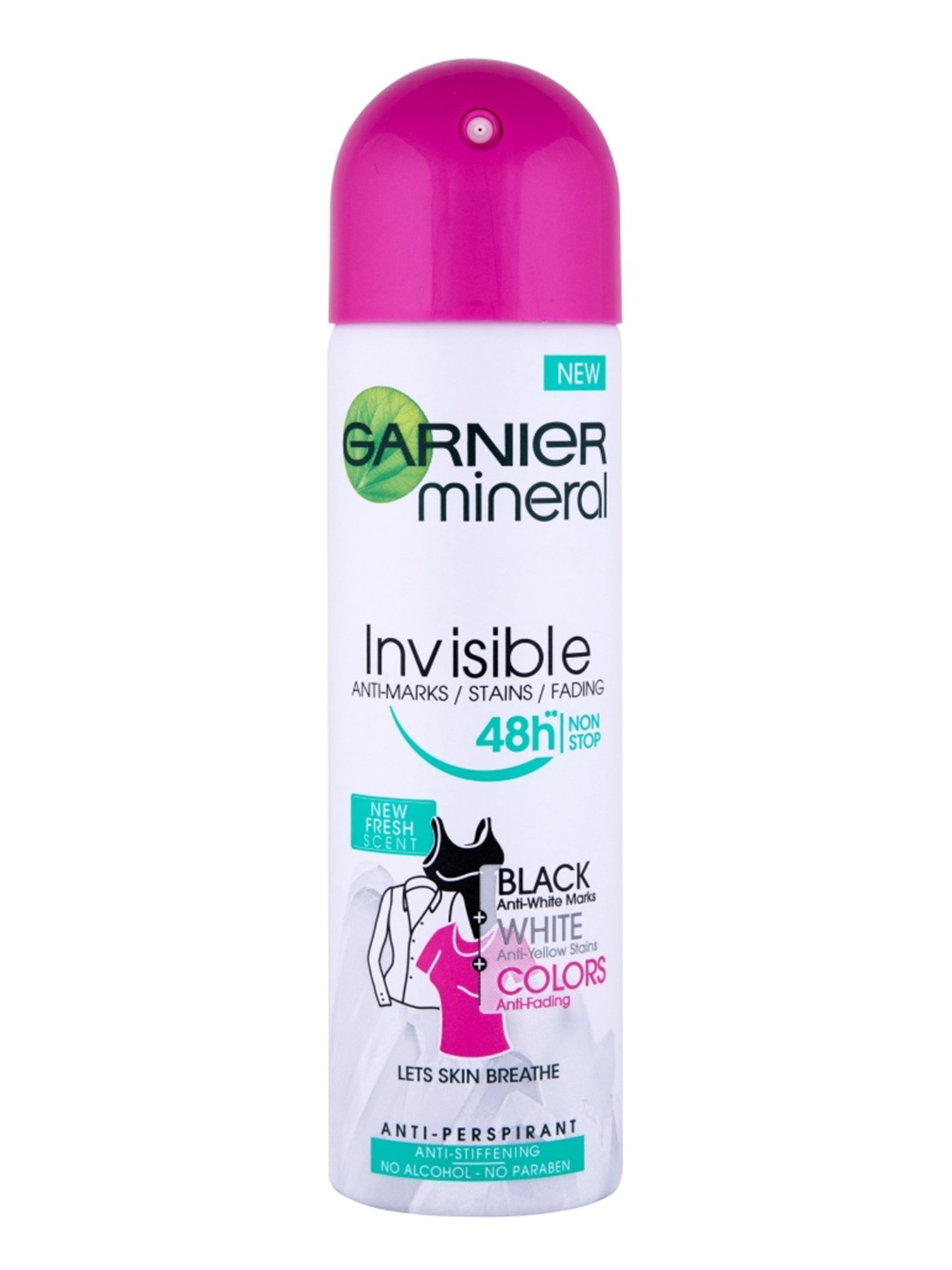 Garnier Mineral Deo Invisible Black, White & Colors Fresh Спрей 