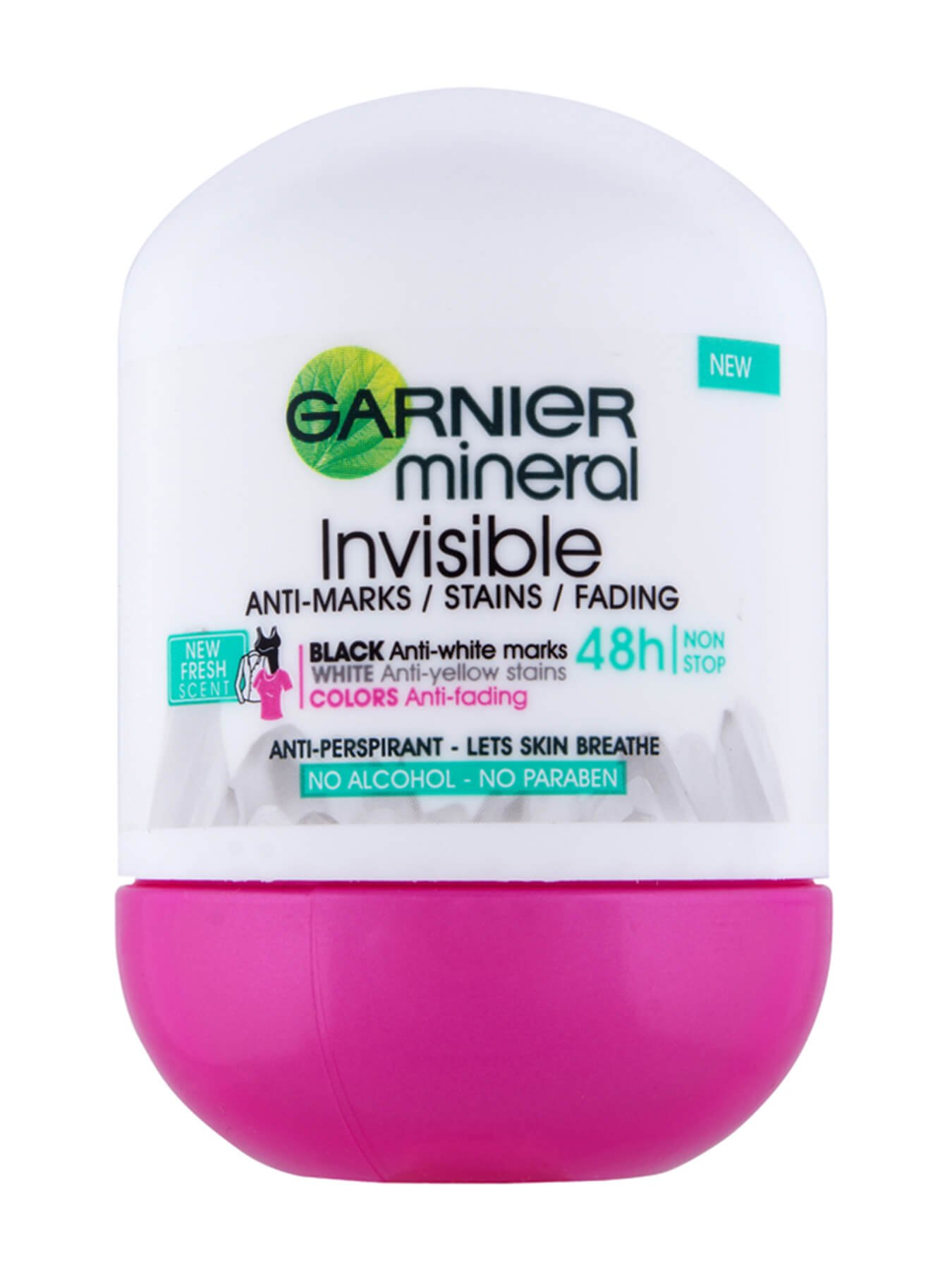 Garnier Mineral Deo Invisible Black, White & Colors Fresh Roll-on 