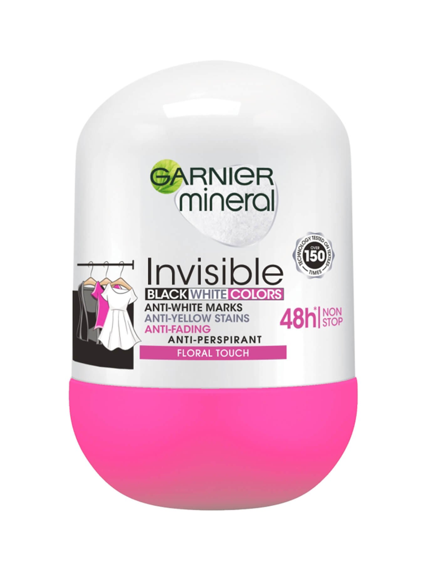 Garnier Mineral Deo Invisible Black, White & Colors Floral Roll-on 