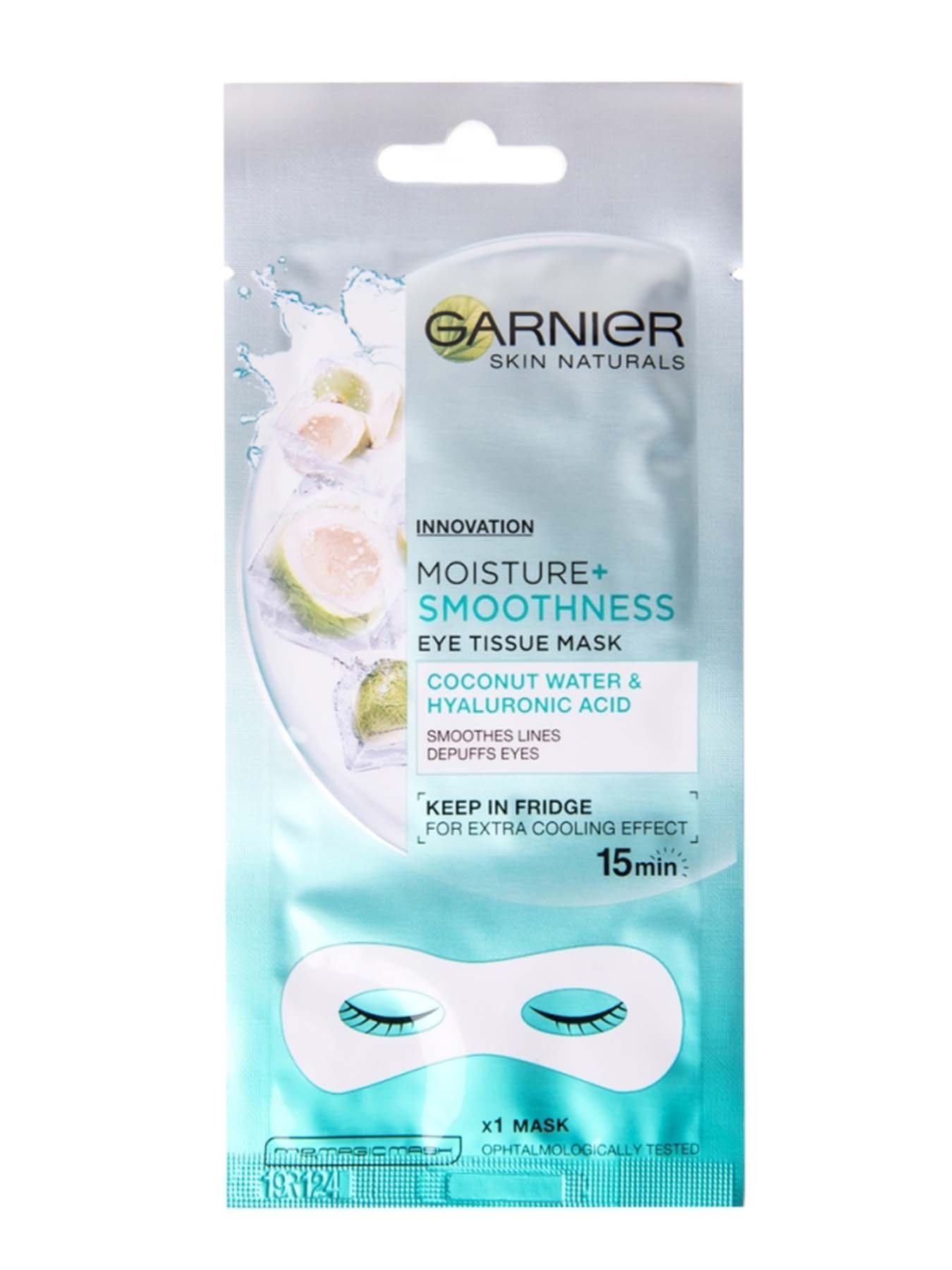 Garnier Skin Naturals Eye Tissue маска за зоната около очите която изглажда бръчките около очите