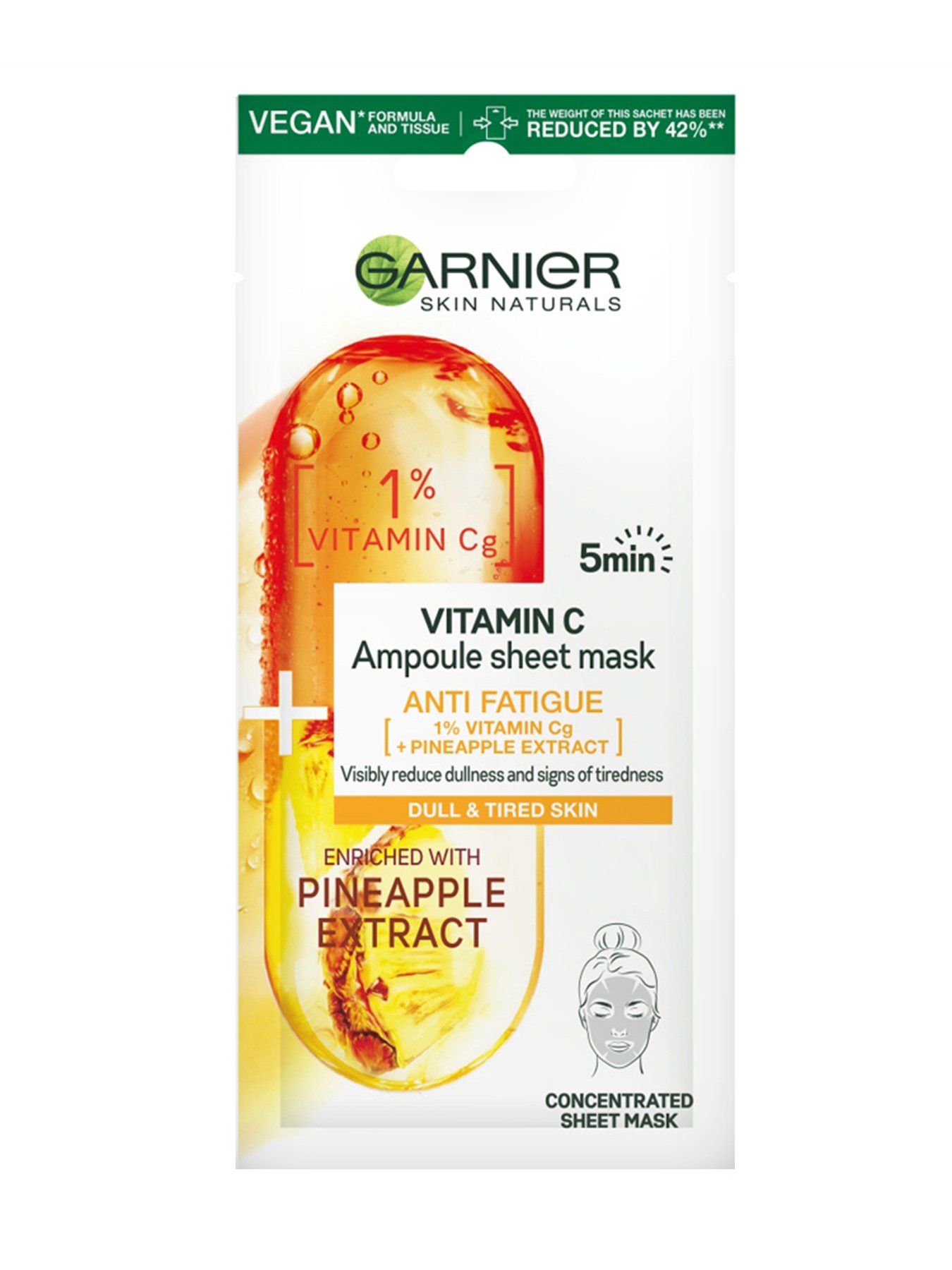 Garnier Skin Naturals VITAMIN C Ampoule sheet маска за лице 