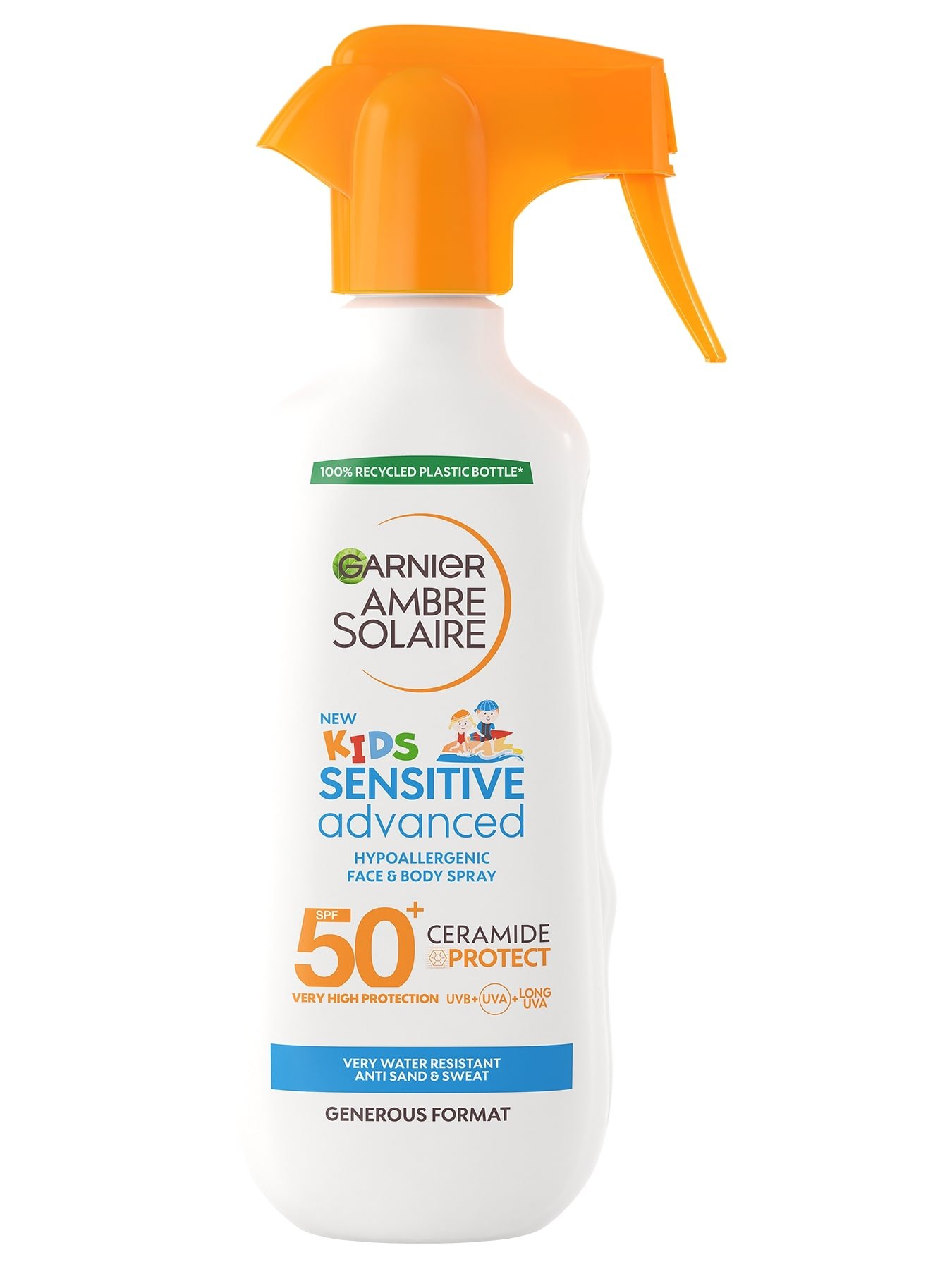 Garnier Ambre Solaire Kids Sensitive Advanced SPF50+ Слънцезащитен спрей за деца 