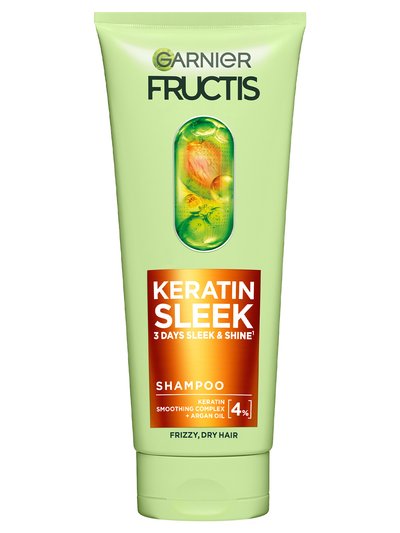 Fructis Keratin Sleek Шампоан за непокорна суха коса 200ML