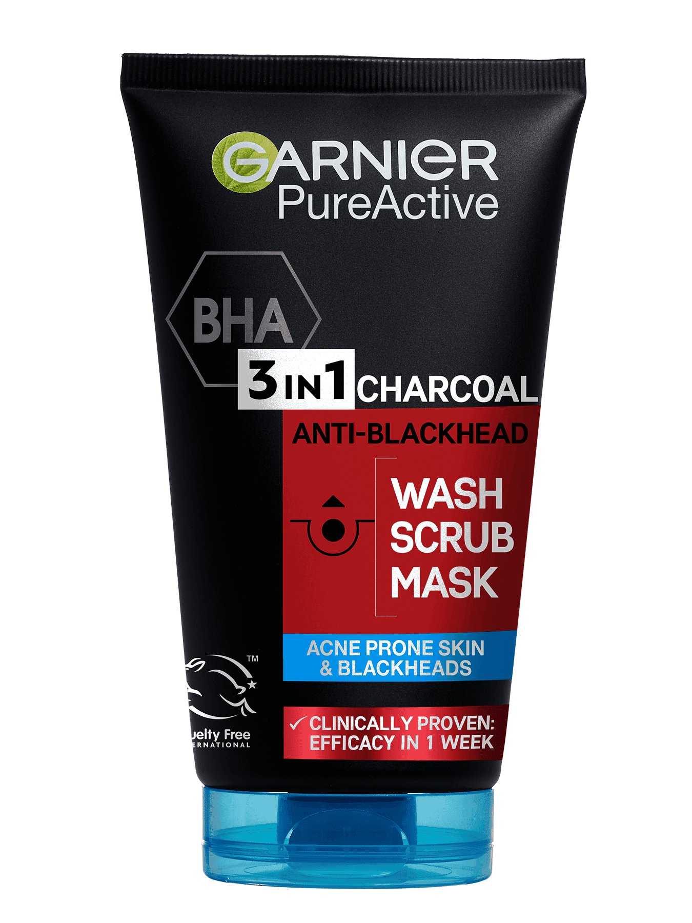Garnier Pure Active 3в1 charcoal почистващ гел + пилинг + маска