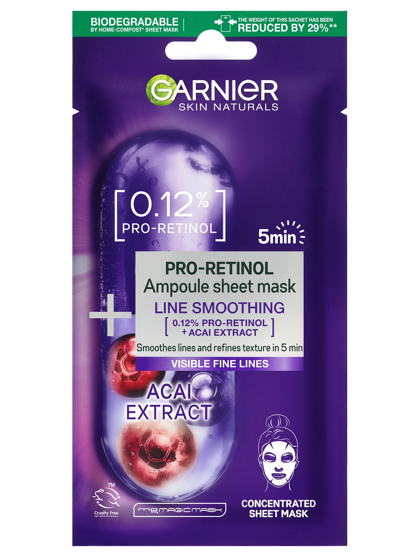 PRO-RETINOL Ampoule sheet маска за лице 1